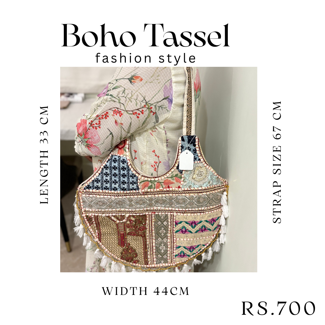 Boho Taseel Tote Bag