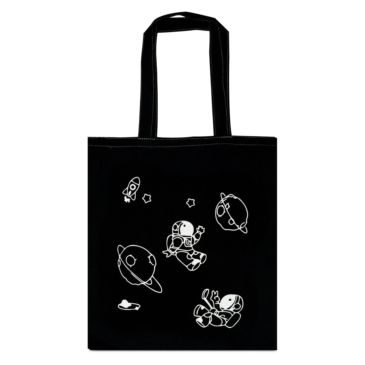 Canvas Black Designer Tote  Bad