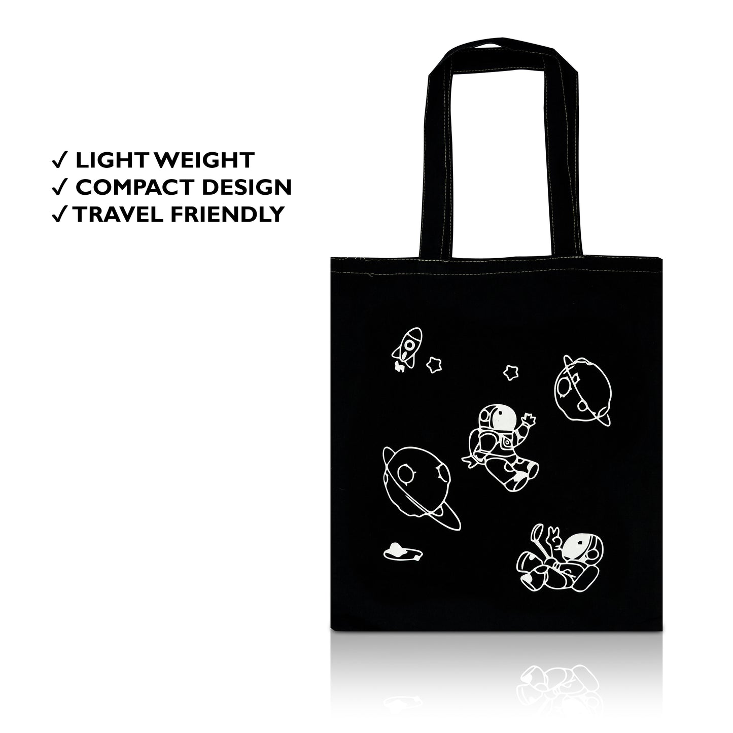 Canvas Black Designer Tote  Bad