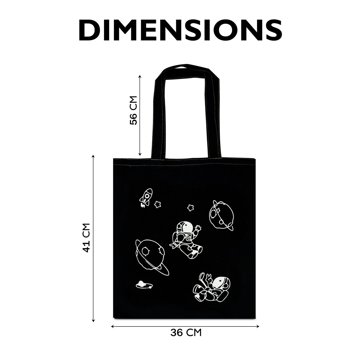 Canvas Black Designer Tote  Bad