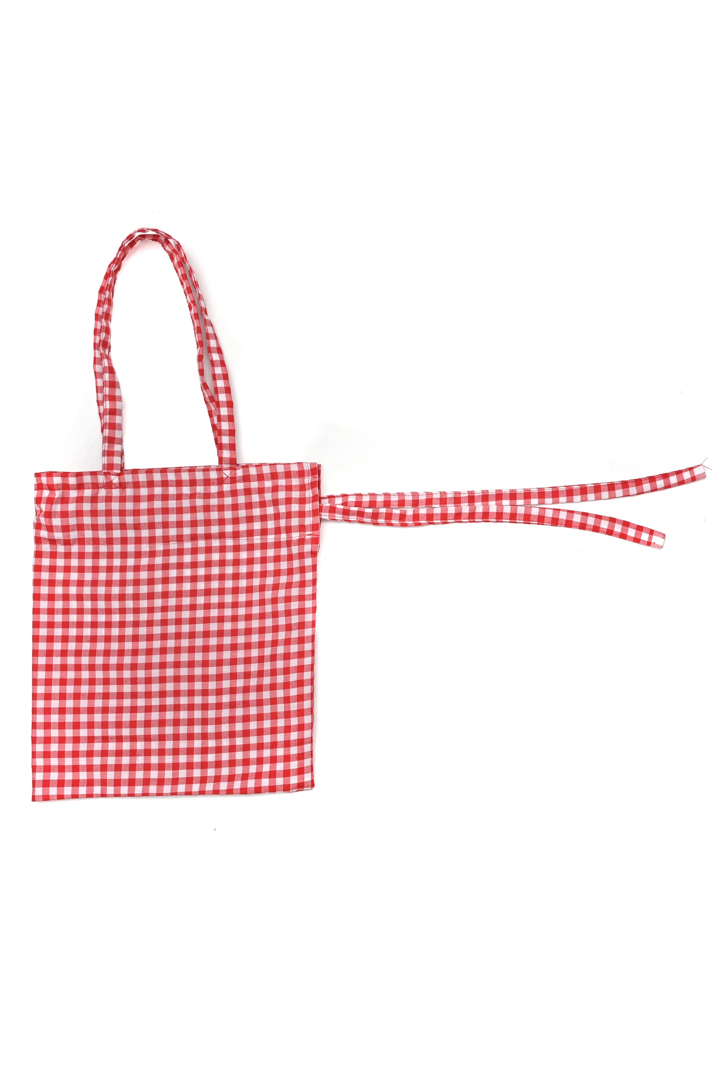 String Red Gingham Bag