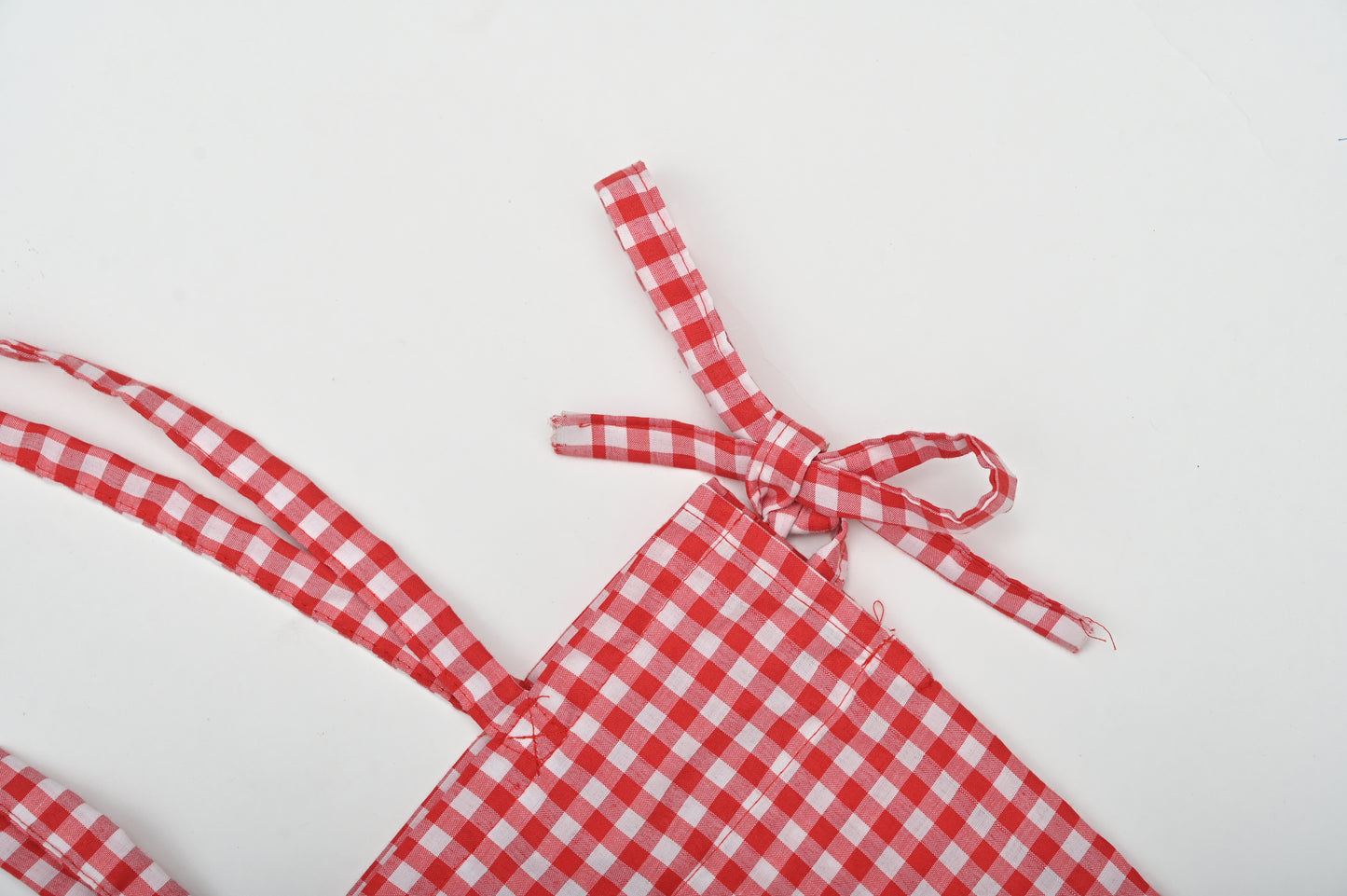 String Red Gingham Bag