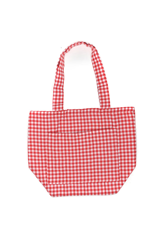 Red Gingham Tote Bag