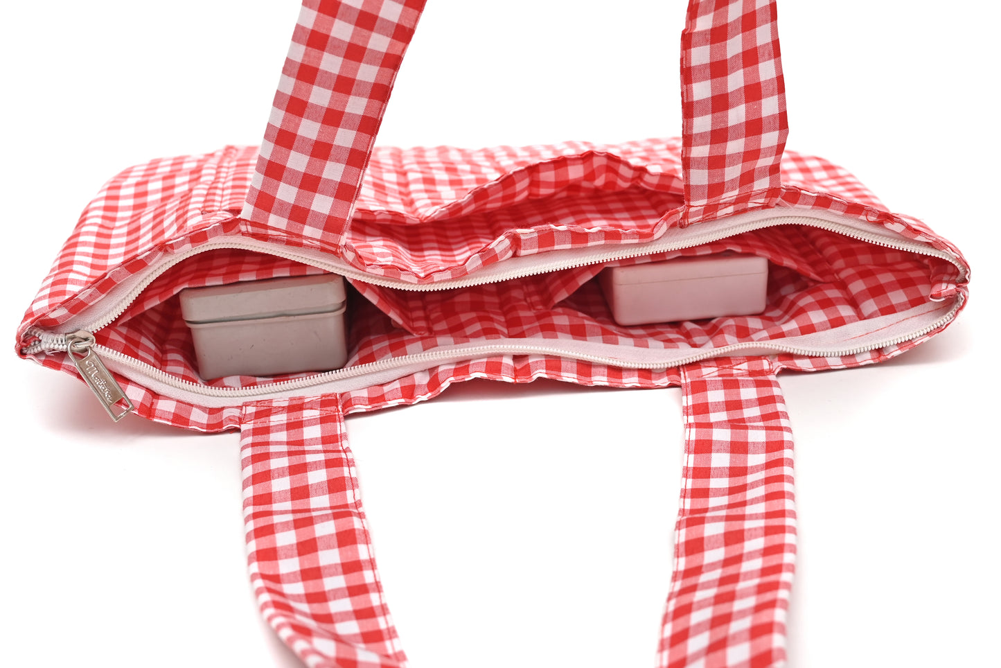 Red Gingham Tote Bag